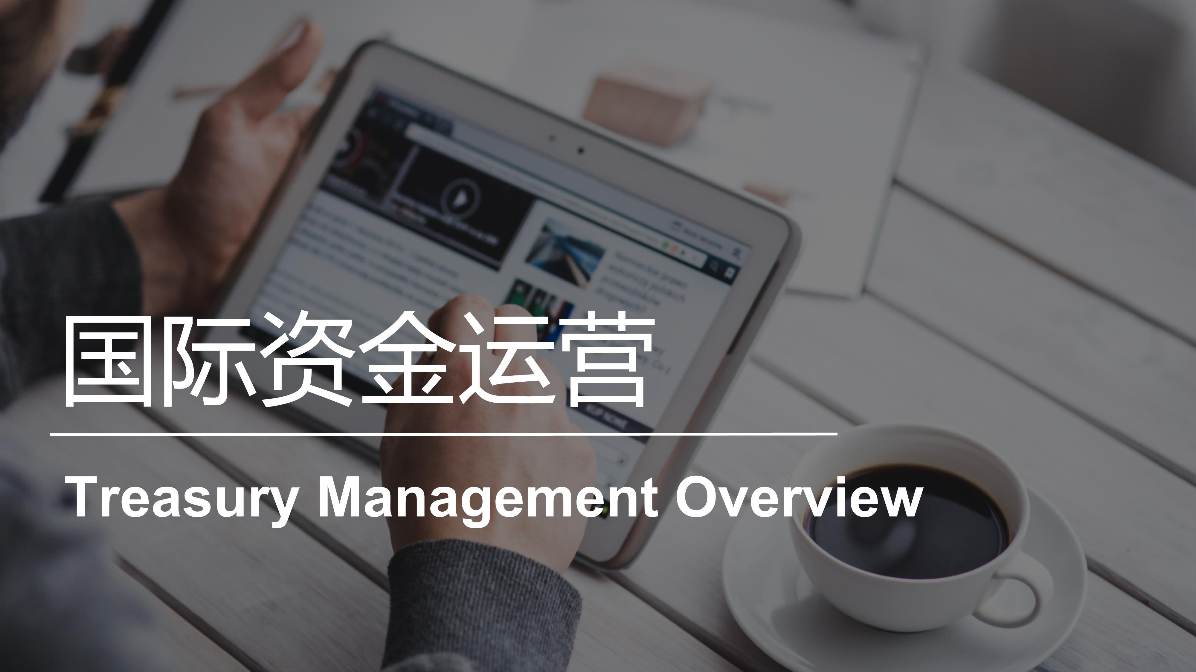 国际资金运营 | Treasury Management Overview 20221031185131